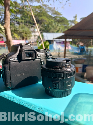 Canon 600d with canon 50mm 1.8 prime